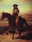 William de la Montagne Cary Buffalo Bill on Charlie painting